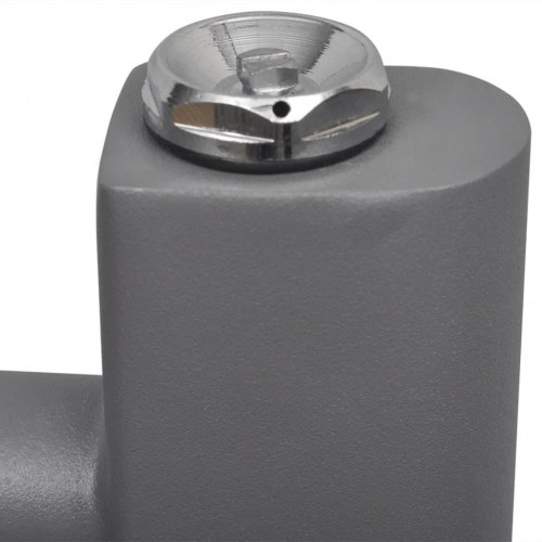Håndklæderadiator 600 × 1160 mm - lige, grå, centralvarme