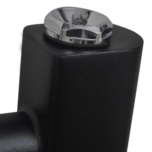 Håndklæderadiator 600x764 mm centralvarme lige sort