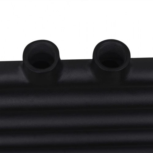 Håndklæderadiator 500x1160 mm centralvarme lige sort