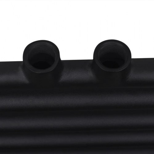 Håndklæderadiator 600x1160 mm centralvarme lige sort