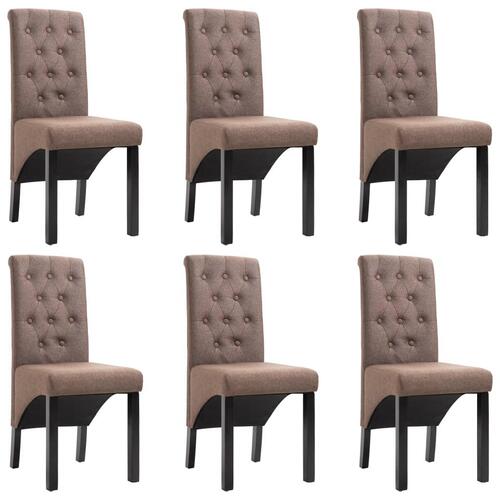 Spisebordsstole 6 stk. stof brun
