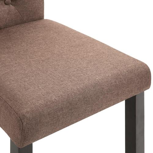Spisebordsstole 6 stk. stof brun