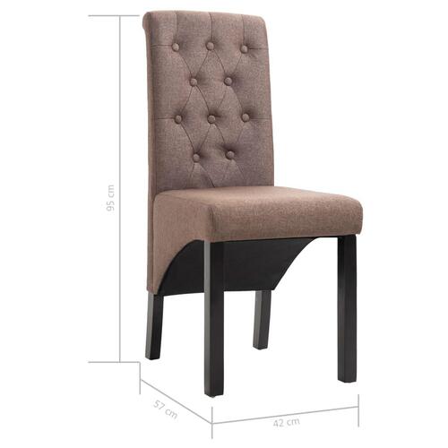 Spisebordsstole 6 stk. stof brun