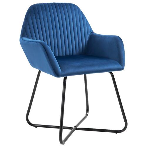 Spisebordsstole 6 stk. velour blå