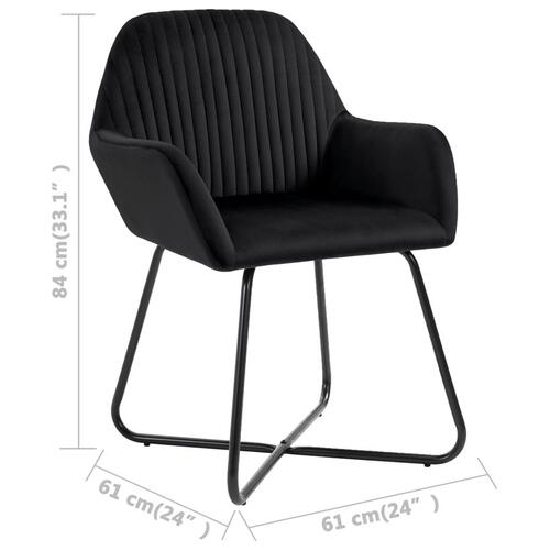 Spisebordsstole 4 stk. velour sort