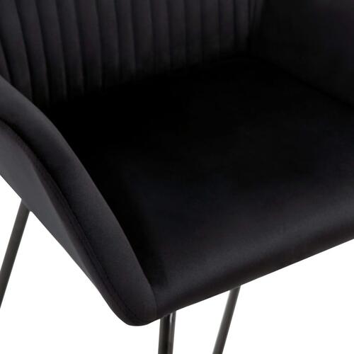 Spisebordsstole 6 stk. velour sort