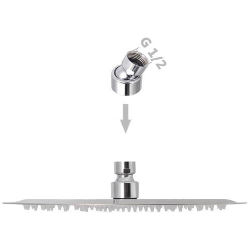 Brusehoved rustfrit stål 25 cm rund