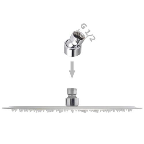 Brusehoved rustfrit stål 30 cm rund