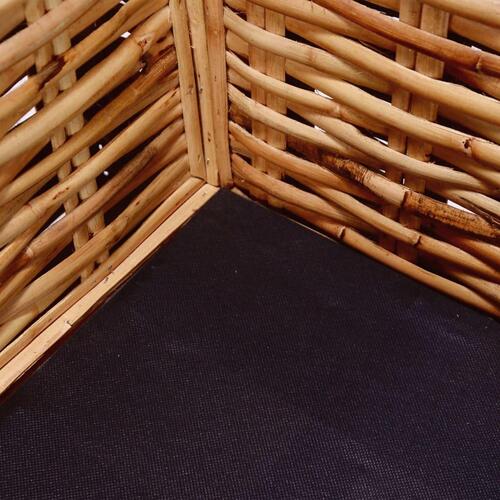 Sofasæt i 2 dele med hynder naturligt rattan