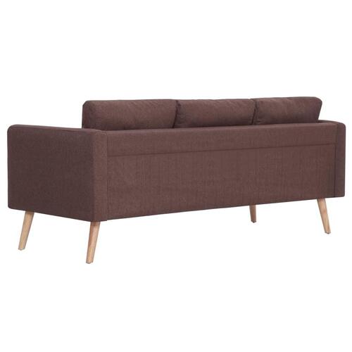 Sofasæt i 2 dele stof brun