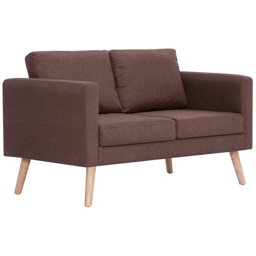 Sofasæt i 2 dele stof brun