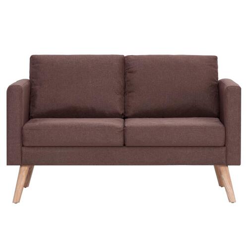 Sofasæt i 2 dele stof brun