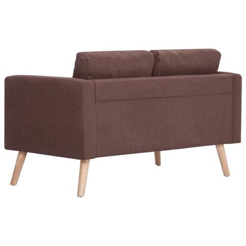 Sofasæt i 2 dele stof brun