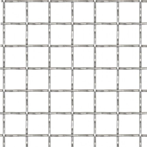 Rillet trådnetspanel rustfrit stål 50 x 50 cm 31 x 31 x 3 mm
