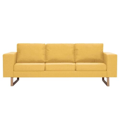 Sofasæt i 2 dele stof gul
