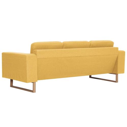 Sofasæt i 2 dele stof gul