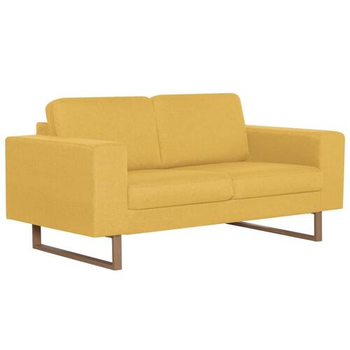 Sofasæt i 2 dele stof gul