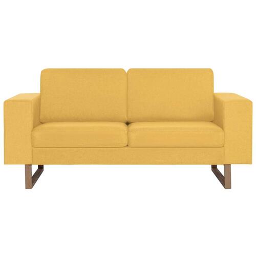 Sofasæt i 2 dele stof gul