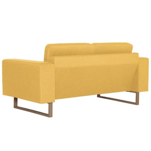 Sofasæt i 2 dele stof gul