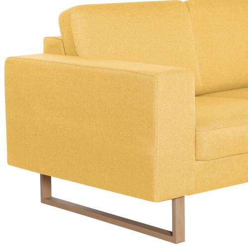 Sofasæt i 2 dele stof gul