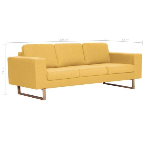 Sofasæt i 2 dele stof gul