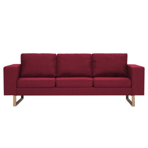 Sofasæt i 2 dele stof vinrød
