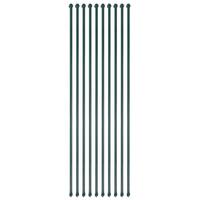 Plantestænger 10 stk. 1,5 m metal grøn