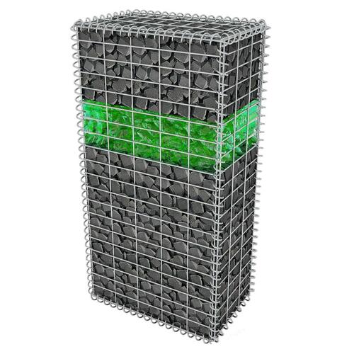 Gabion-sten 60-120 mm 25 kg grønt glas