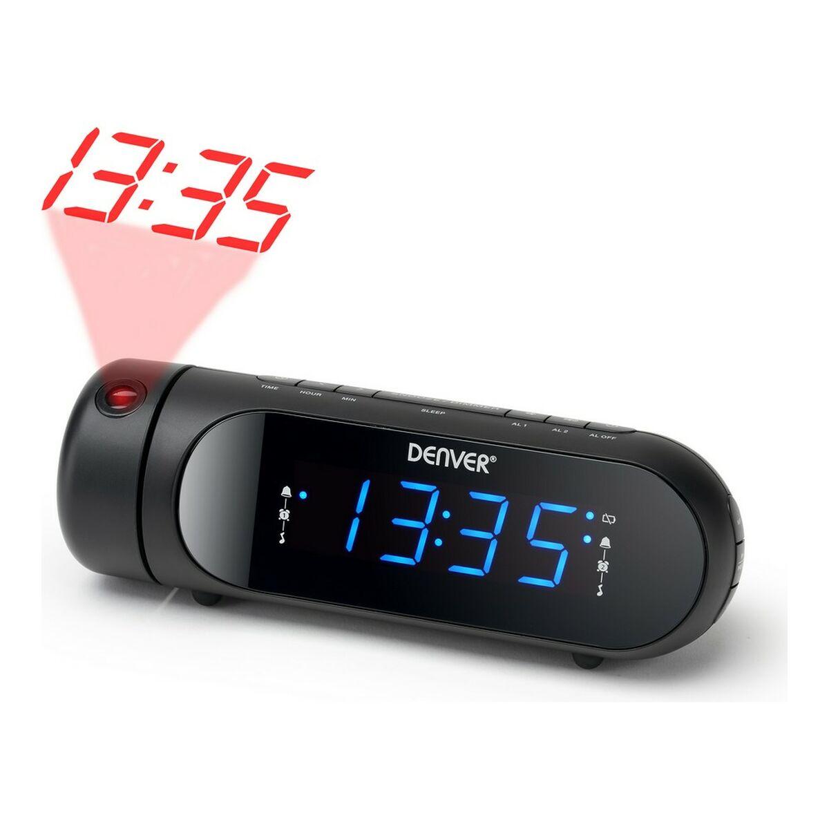 Denver Electronics Cpr-700 Clockradio Med Fm Og Projektor Sort