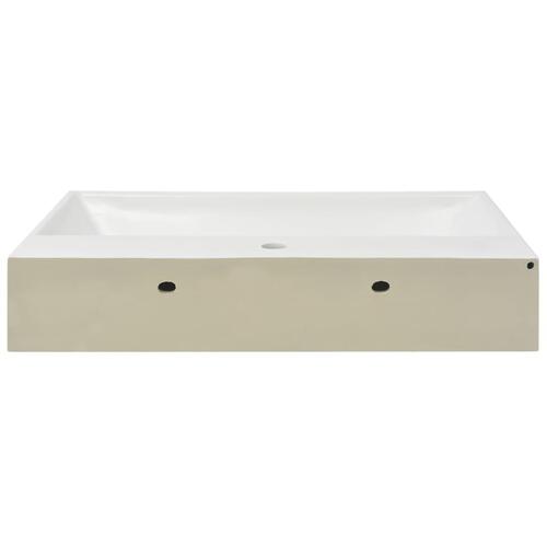 Håndvask med hul til vandhane keramik 76x42,5x14,5 cm hvid