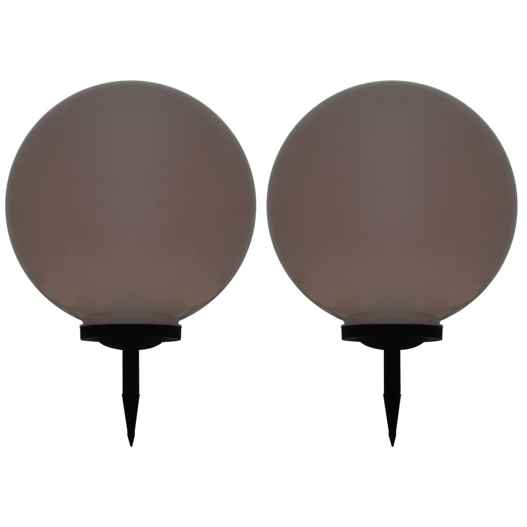 Soldrevne udendørslamper LED 2 stk. 50 cm rund RGB