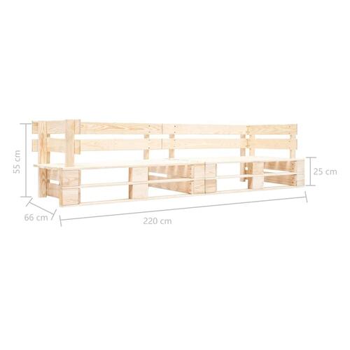 2-personers pallesofa til haven træ naturfarvet