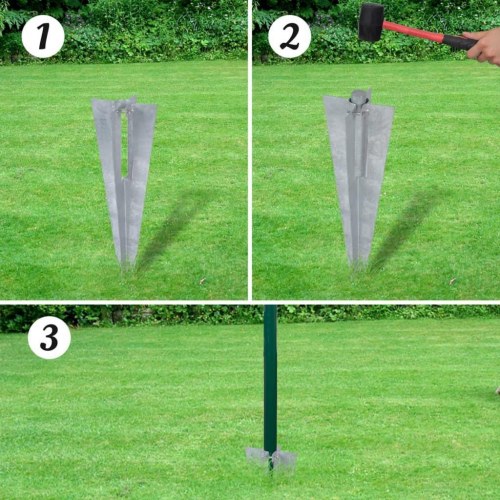 Eurohegn 10 x 1,7 m stål grøn