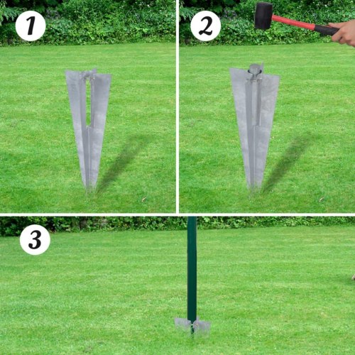 Eurohegn 10 x 0,8 m stål grøn