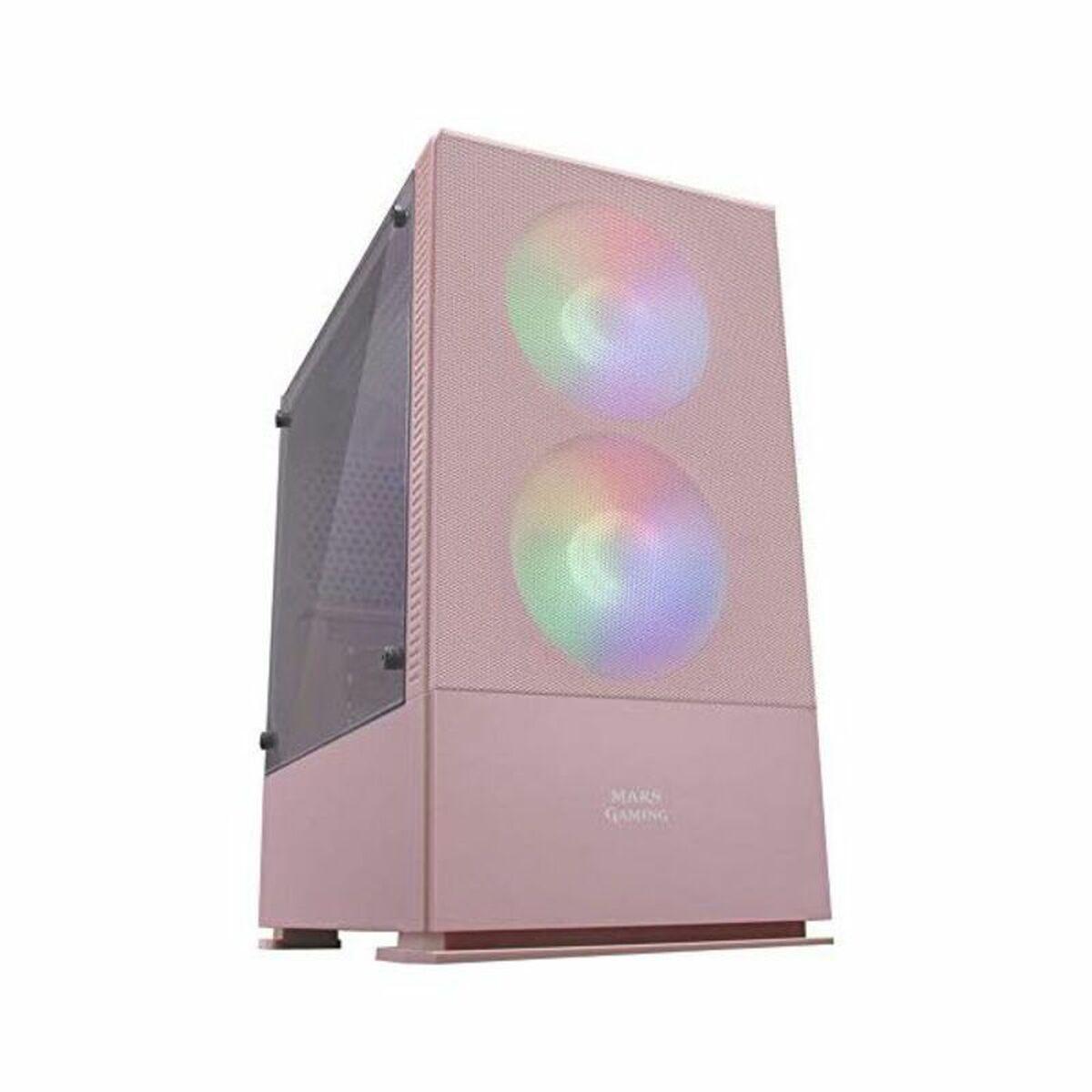 Mars Gaming ATX/mATX semi-tårn kabinet med RGB - Pink
