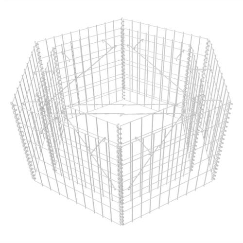 Sekskantet gabion-højbed 100x90x50 cm