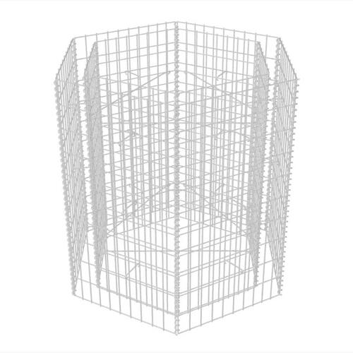 Sekskantet gabion-højbed 100x90x100 cm