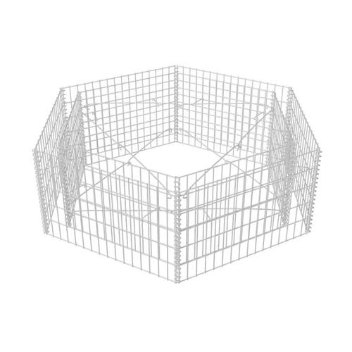 Sekskantet gabion-højbed 160x140x50 cm