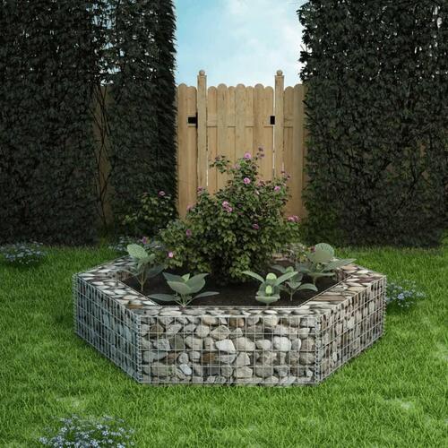 Sekskantet gabion-højbed 200x173x40 cm