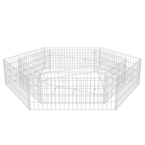 Sekskantet gabion-højbed 200x173x40 cm