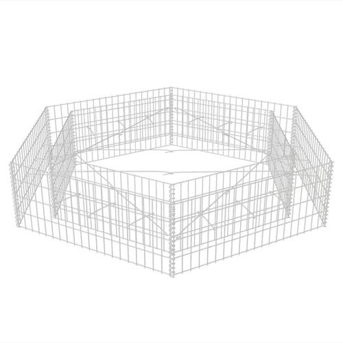 Sekskantet gabion-højbed 200x173x40 cm