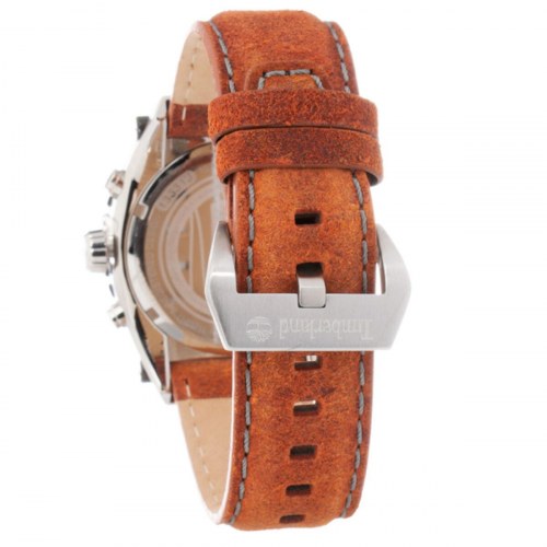 Timberland herreur TBL1331JS-02C - sort skive, brun læderrem (Ø 45 mm)