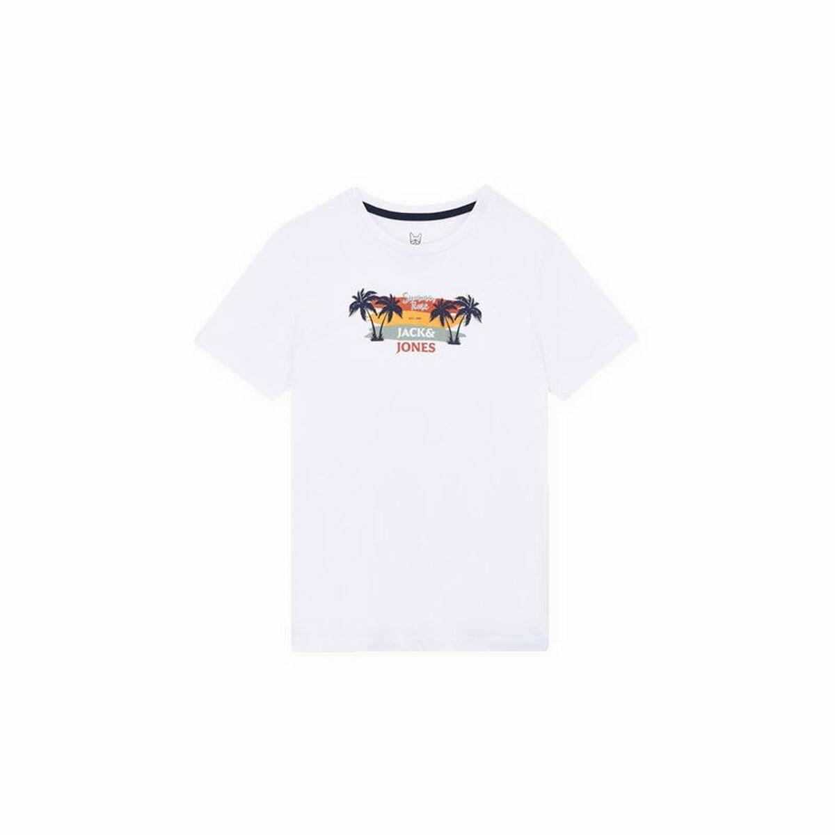 Børne Kortærmet T-shirt Jack & Jones Jjsummer Smu Vibe Tee Hvid 10 år