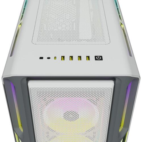 Vægmonteret rack kabinet Corsair iCUE 5000T RGB Hvid Sort