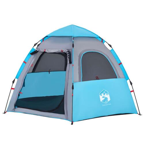 4-personers campingtelt quick-release blå