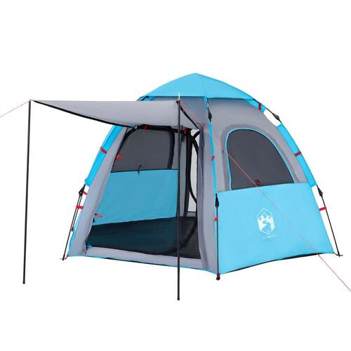 4-personers campingtelt quick-release blå