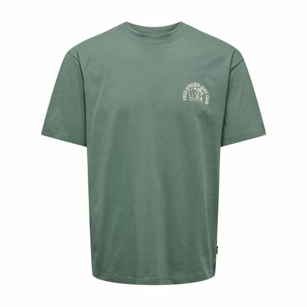 Kortærmet T-shirt til Mænd Only & Sons Onskylan Rlx Icon Mørk grøn M