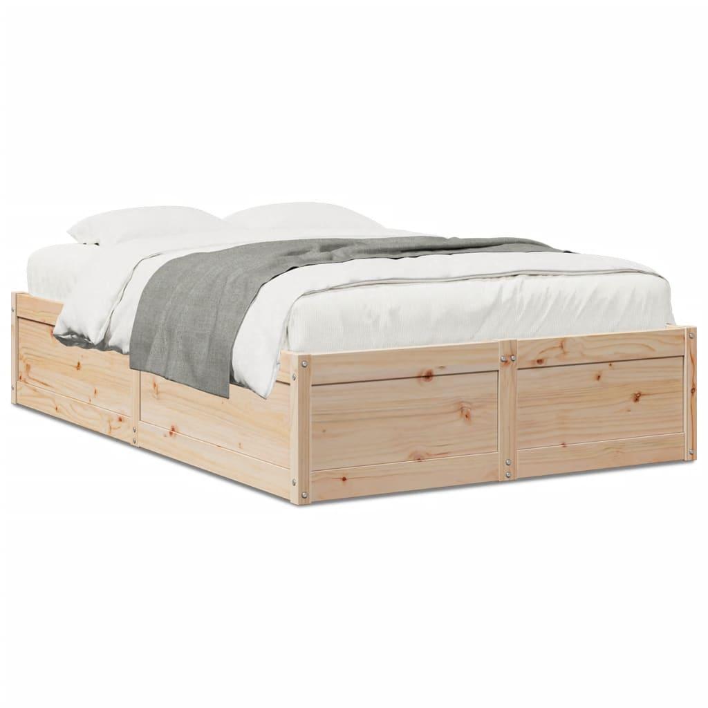 Sengeramme 120x200 Cm Massivt Fyrretræ