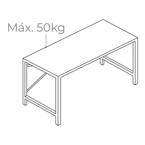 Skrivebord EDM 75195 Sort Træ Metal 120 x 60 x 74 cm