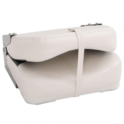 Foldbare bådsæder - 2 stk., 41 × 36 × 48 cm, sort/hvid